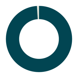 Circle graph with 99% filled