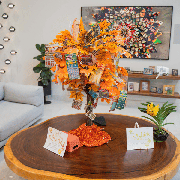 Leaves of Change Lottery Ticket Prize Tree